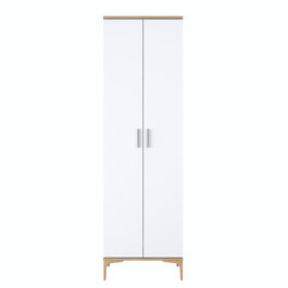Hanah Home Perchero de Recibidor Nogal y Blanco